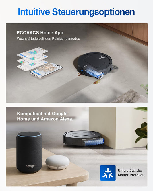 ECOVACS DEEBOT T80 Omni Saugroboter Schwarz